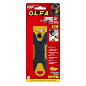 OLFA Compact Slim Glass Scraper Stainless Steel Blade 40mmX18mm Incl 6 Blades